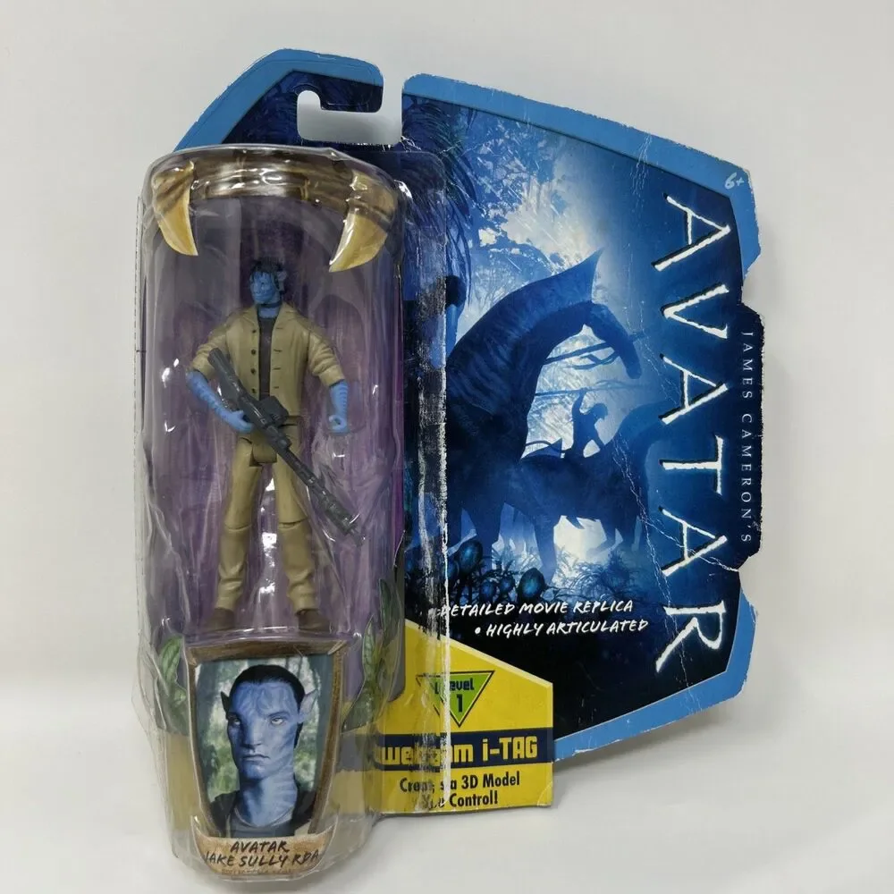 2009 Mattel James Cameron Avatar Jake Sully RDA Tan Outfit Action Figure NIB